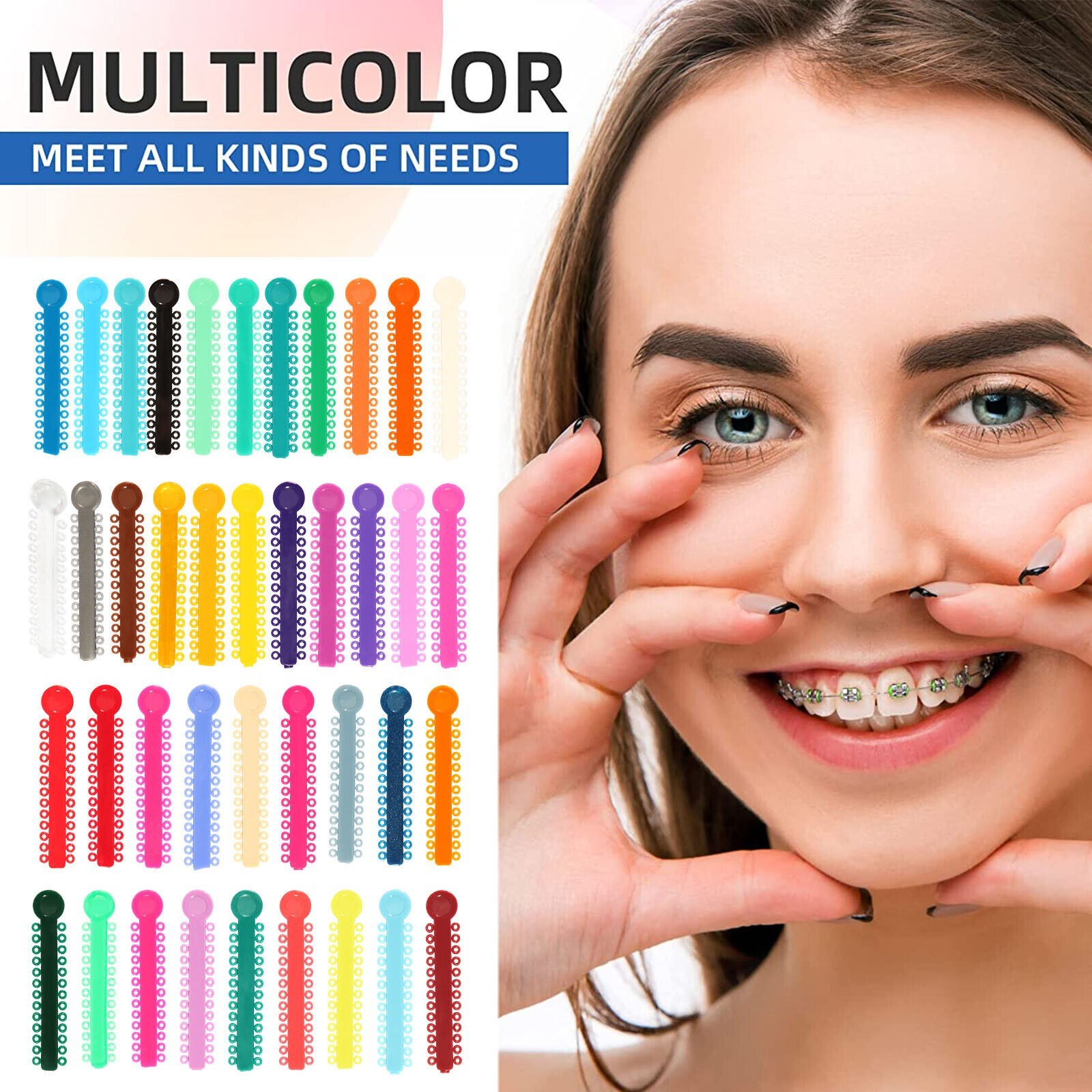 1040 Pcs Dental Orthodontic Ligature Ties Elastic Braces Rubber Bands Ligaduras