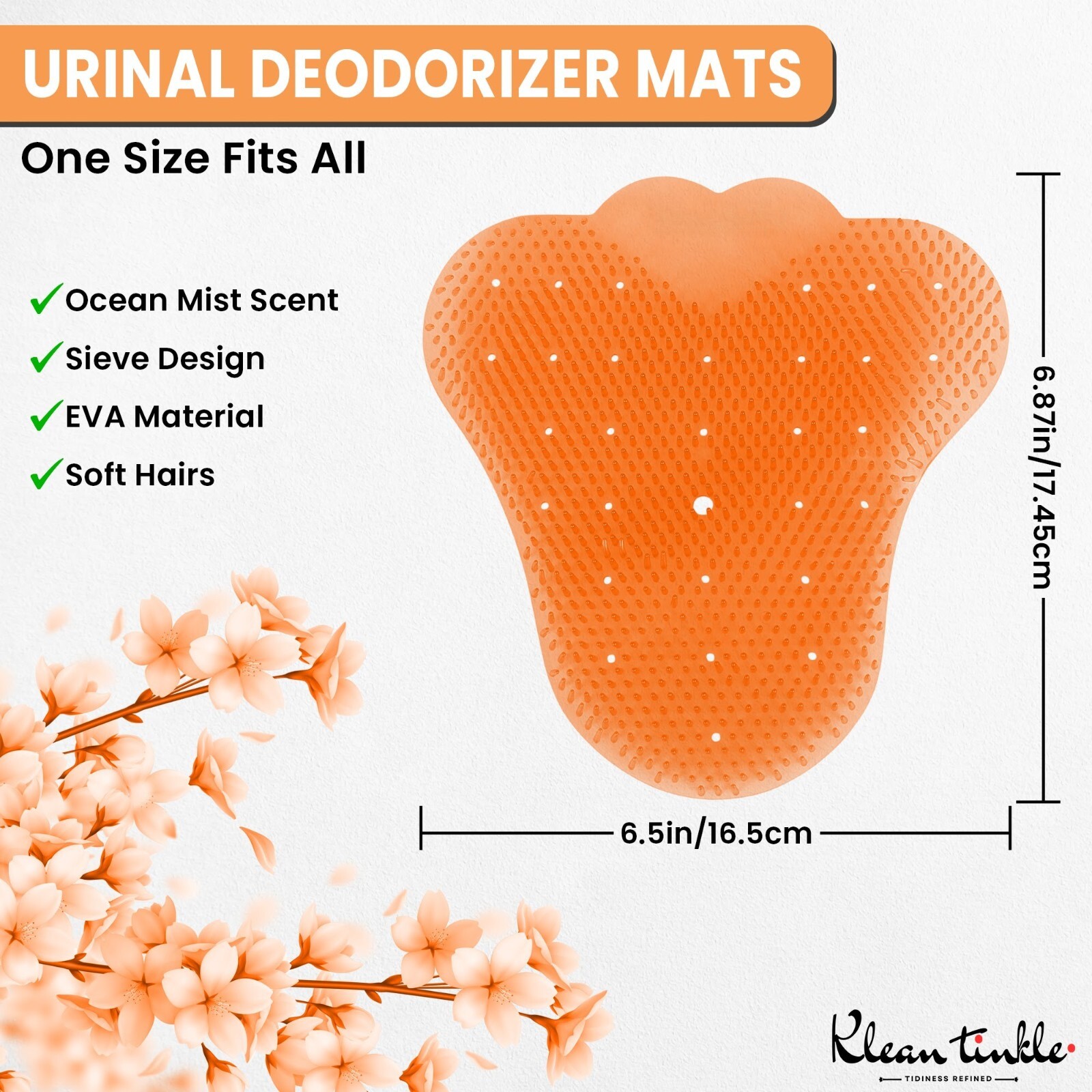 3 – 50 Scented Bathroom Urinal Screens Deodorizing Anti-Splash Fresheners Mats