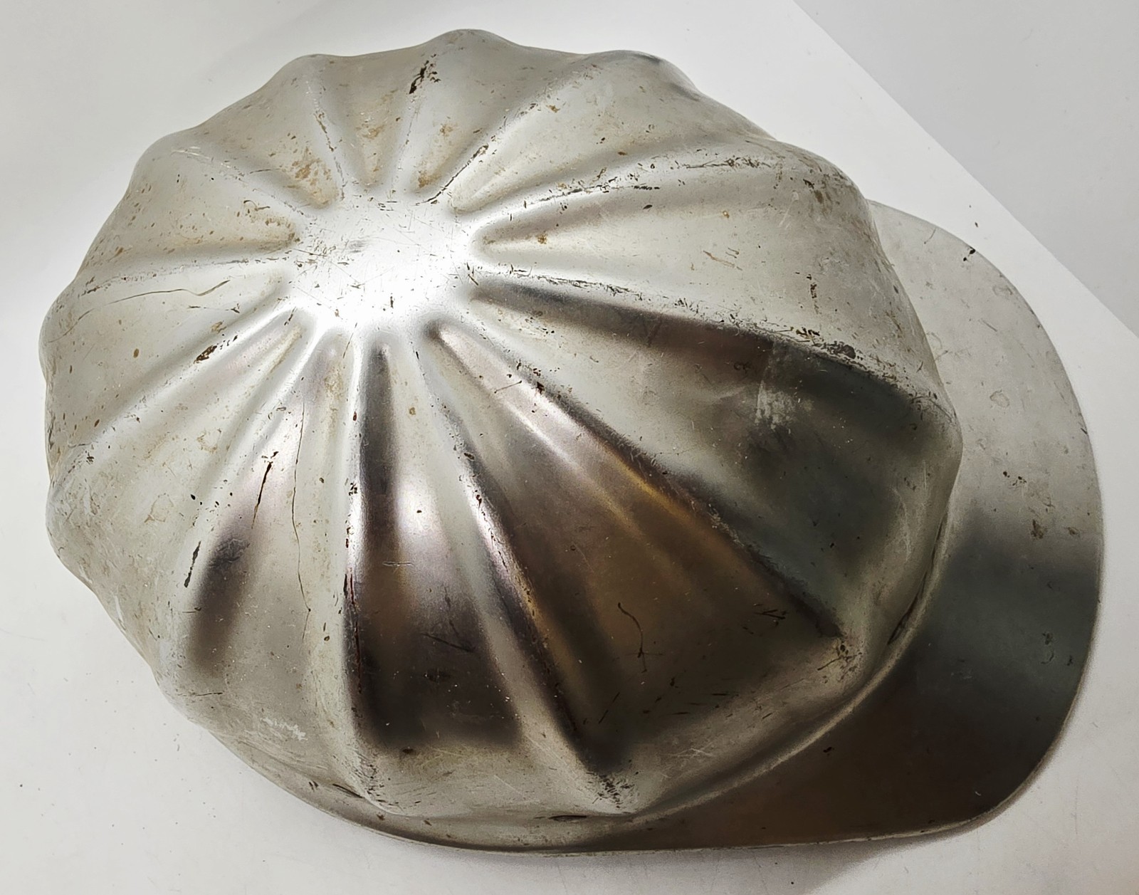 Vintage 1960’s Superlite Aluminum Hard Hat, Metal helmet, Full Brim, Lightweight