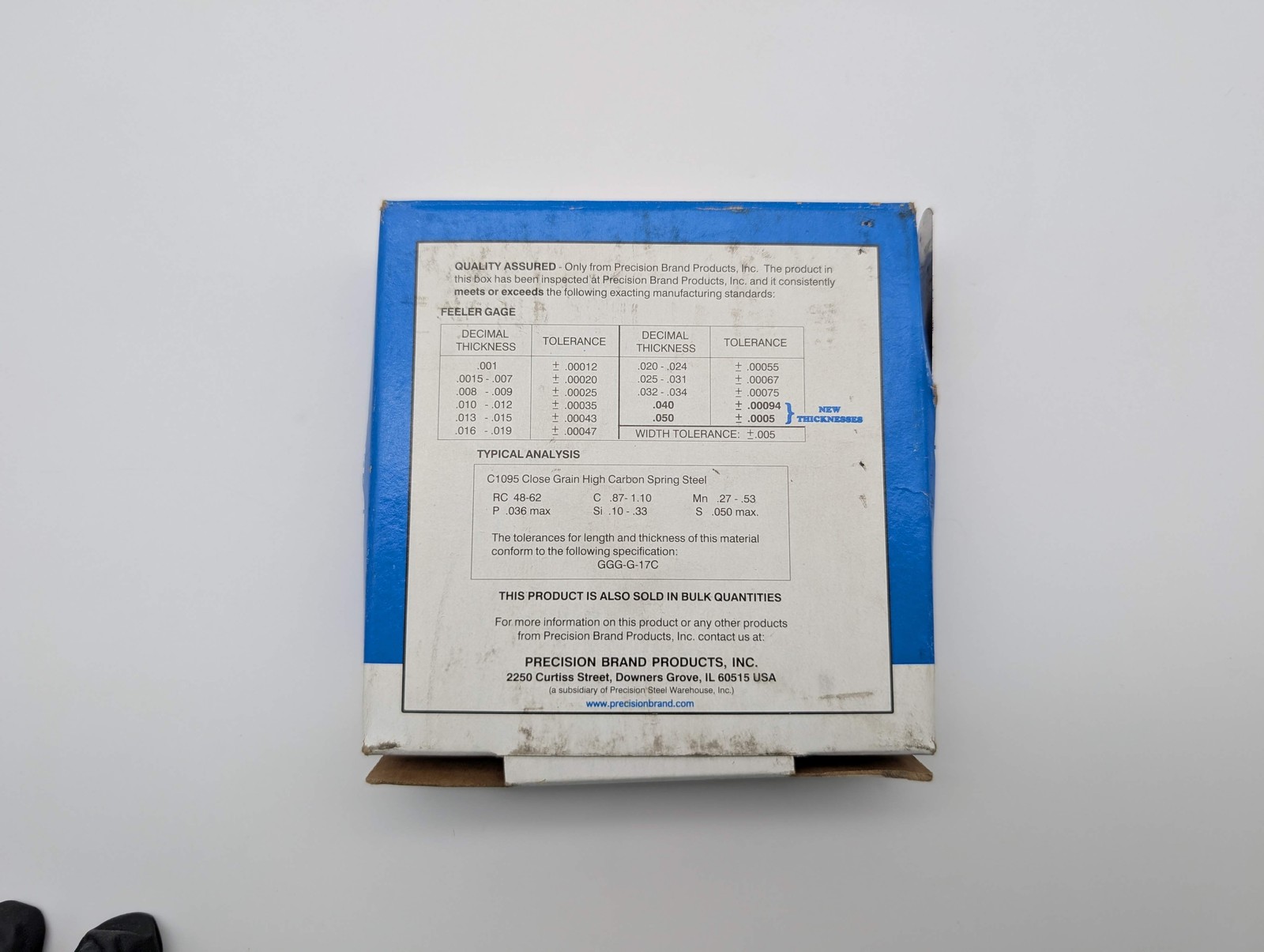 Precision Brand 19390 Steel Feeler Gauge Stock Roll 1/2″ x 25ft x 0.010″