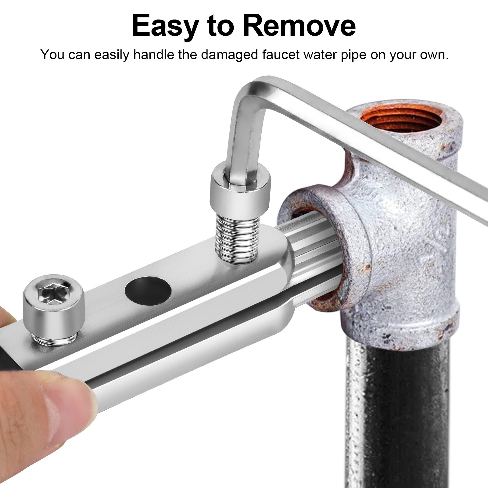 2PCS Broken Pipe Extractor Tool Set 1/2″ 3/4″ Broken Faucet & Screw Remover Kit