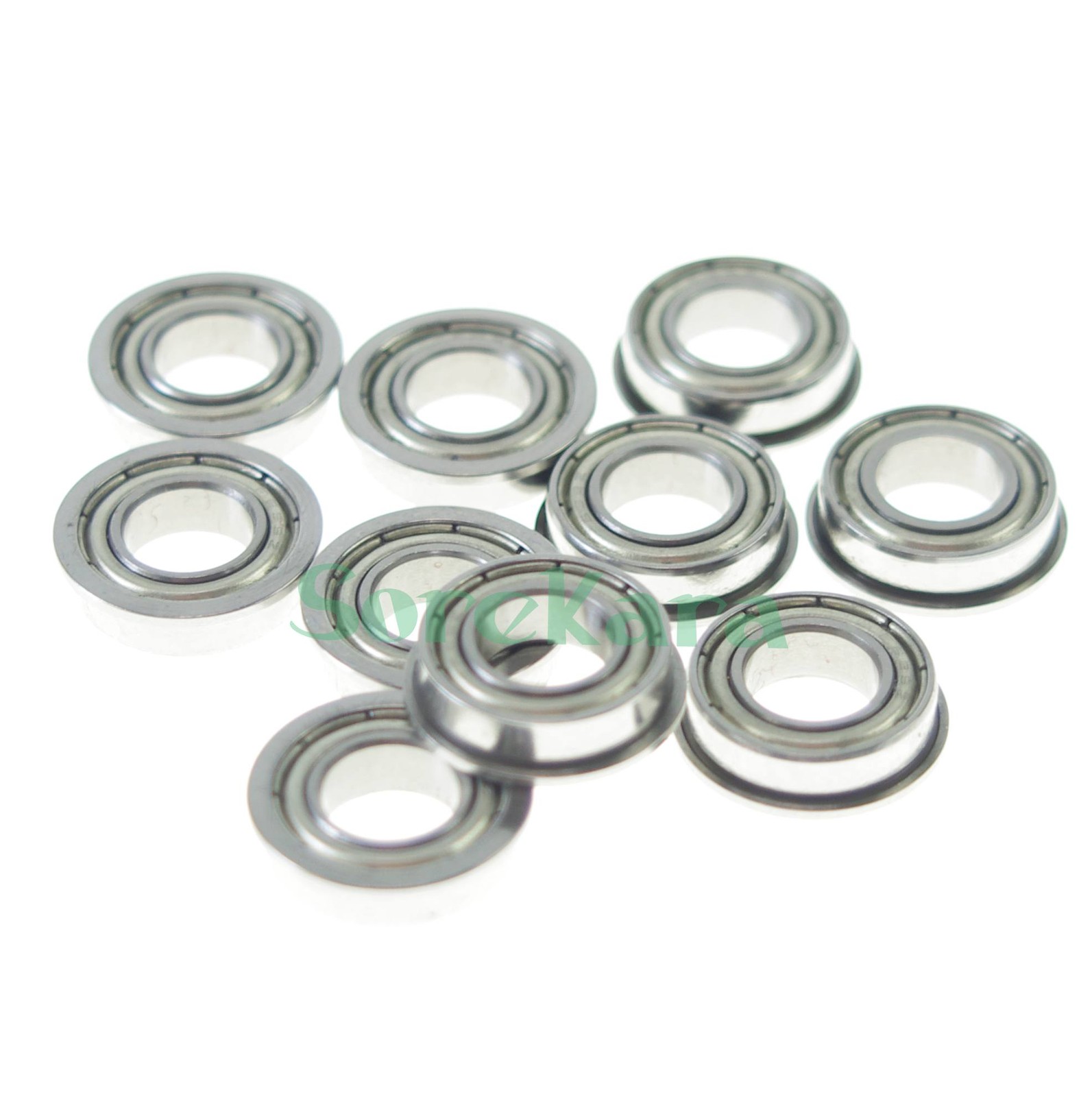 10pcs 1.5 x 4 x 2mm F681xZZ Shielded Flanged Model Ball Flange Bearing