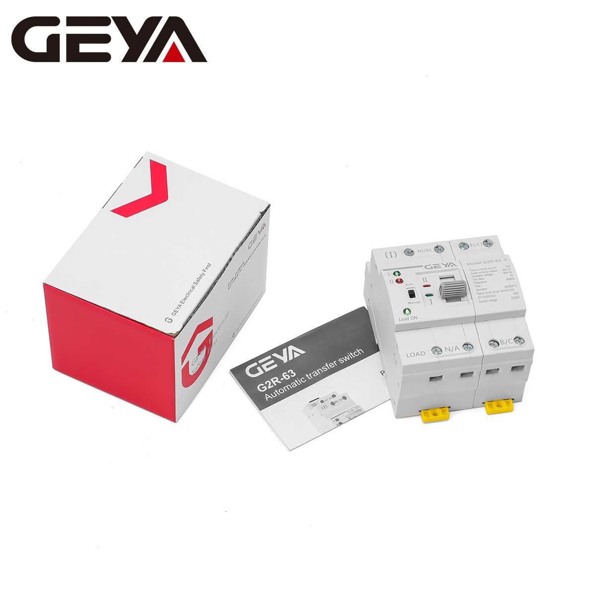 GEYA Mini Dual Power Automatic Transfer Switch Grid to Alternator 2P 63A 110V