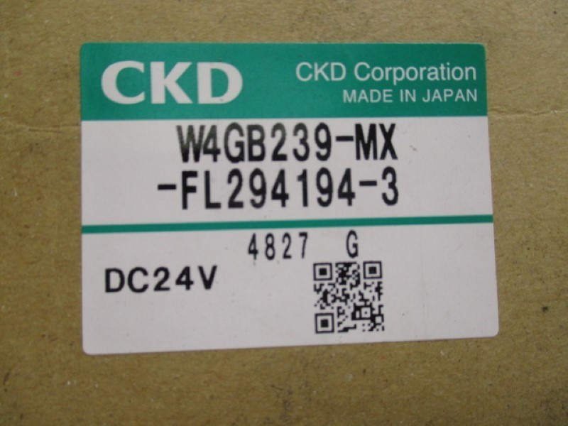 CKD W4GB239-MX-FL294194-3 SOLENOID VALVE 24VDC NSMP