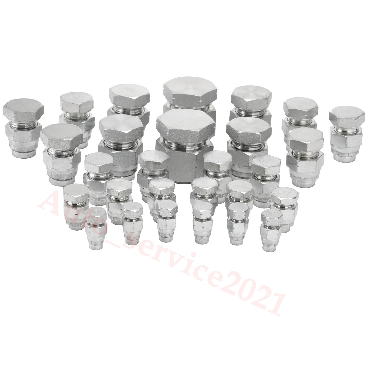 56 Pcs BSPP Cap and Plug Kit Hydraulic Cap and Plug Kit with Precision Threading