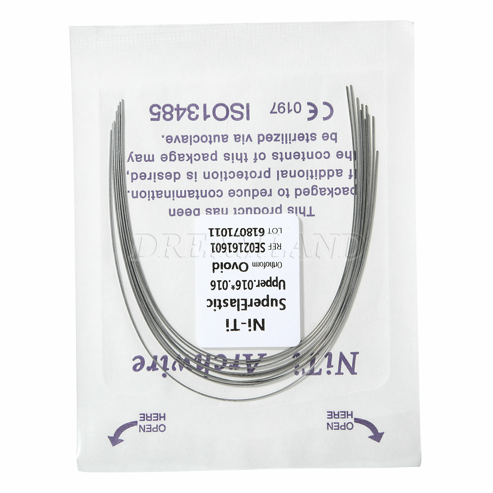 10 Packs Dental Super Elastic Niti Rectangular Arch Wire Ovoid Form 16*16 Upper