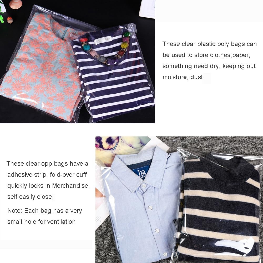 Clear Resealable Self Sealing Cello Cellophane Bag Plastic OPP Poly Bag Any Size