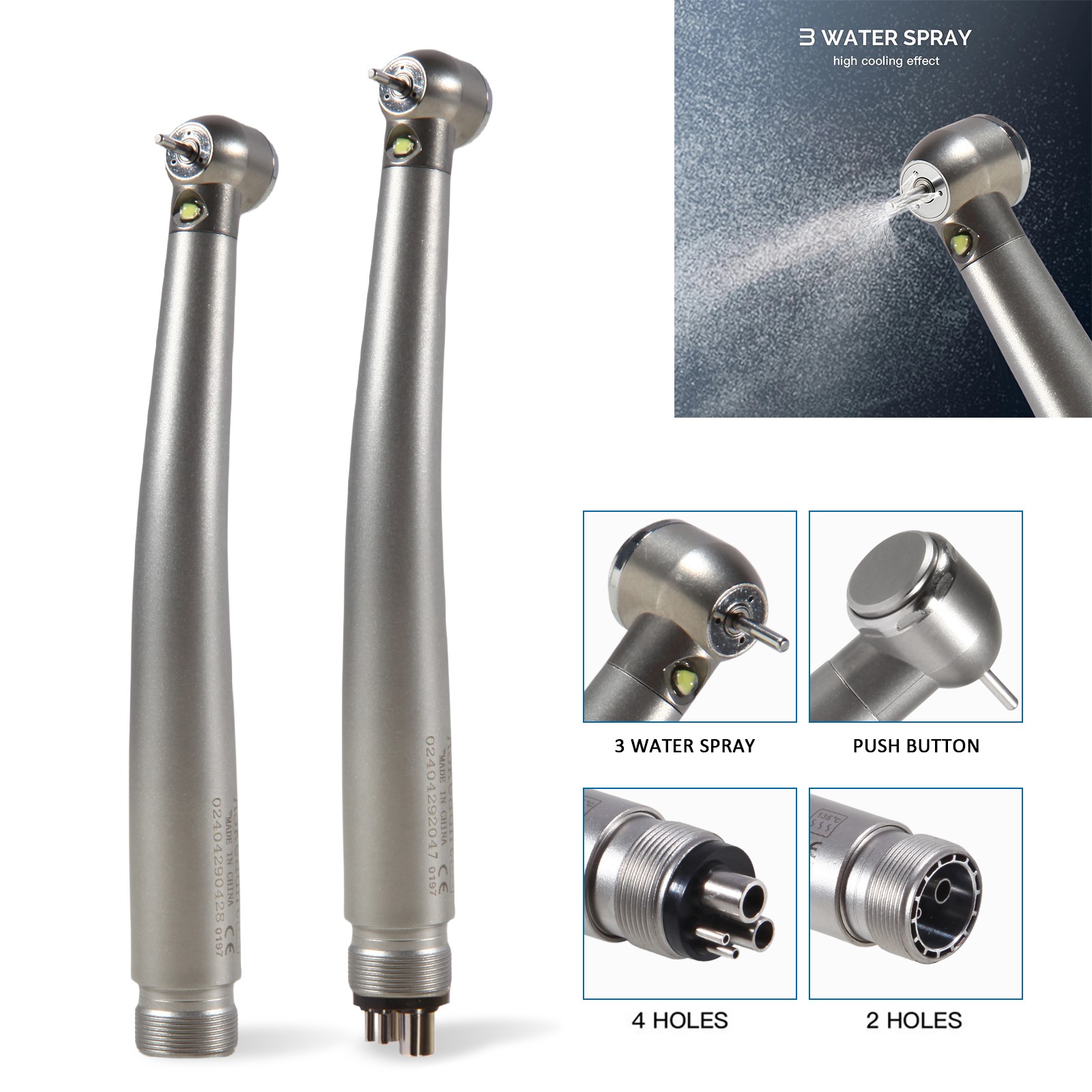 Turbina LED 2/4 orificios con pieza mano de alta velocidad dental NSK Style