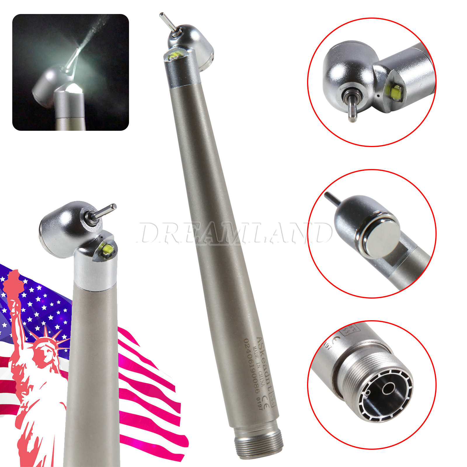 45° Surgical NSK PANA MAX Style Dental Pieza de mano alta velocidad 2Hole Borden
