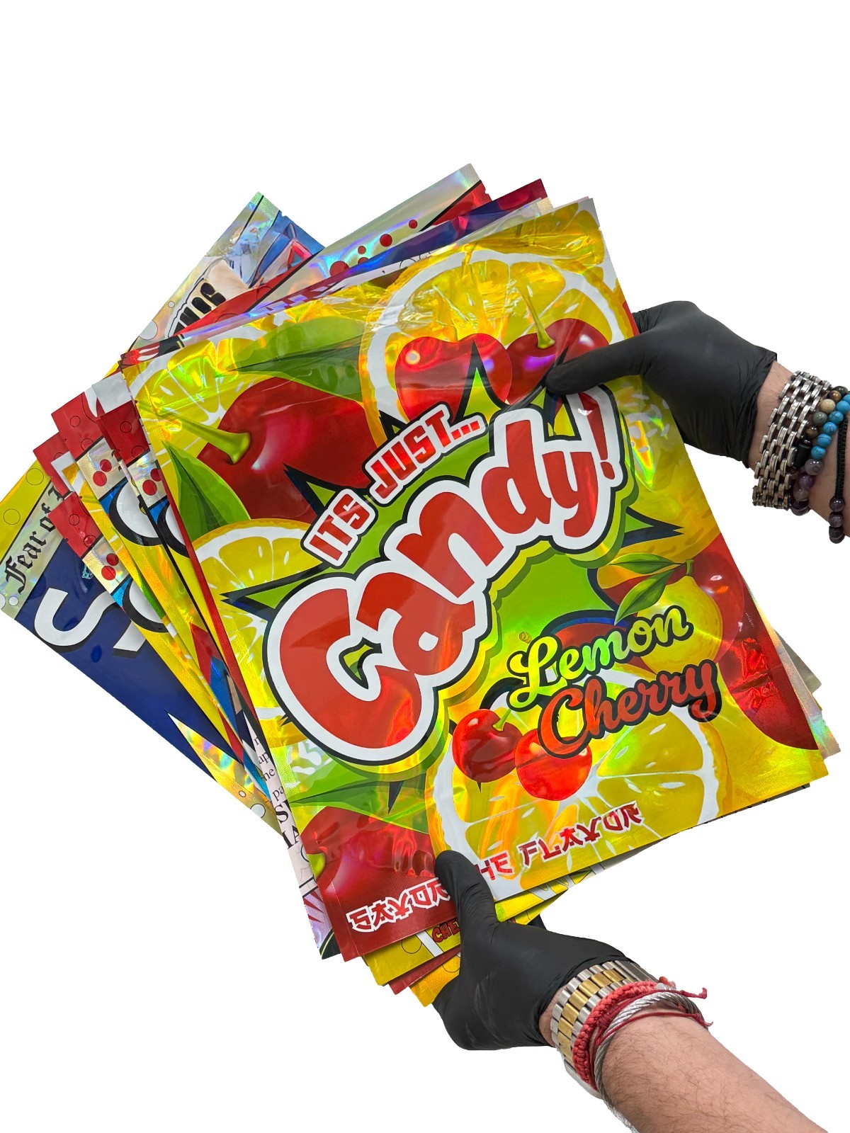 12 Pack 1lb Smell Proof Foil Mylar Bags 12” x 15” Mix Designs Pound Zip Bags