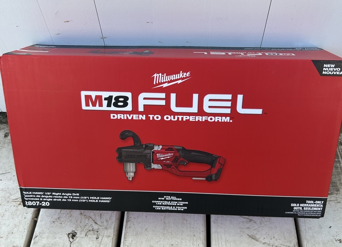 Milwaukee 2807-20 M18 FUEL Hole Hawg 1/2″ Right Angle Drill – Bare Tool
