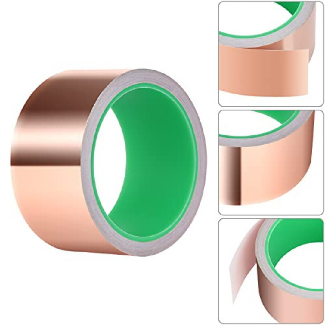 Copper Foil Tape with Conductive Adhesive for Guitar & EMI Shielding (2 x 33)
