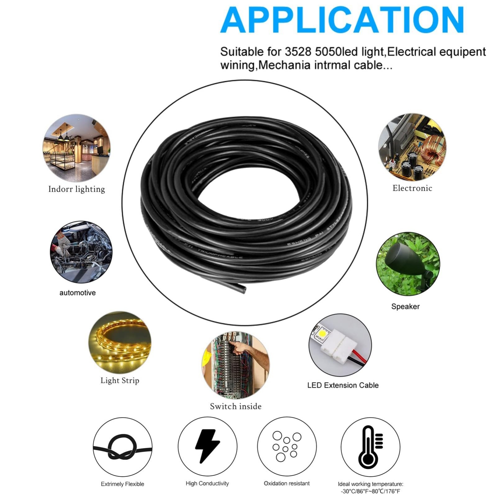 20 Gauge 4 Conductor Electrical Wire 25FT UL 2464 20 AWG 4 Wire Cable Tinned …