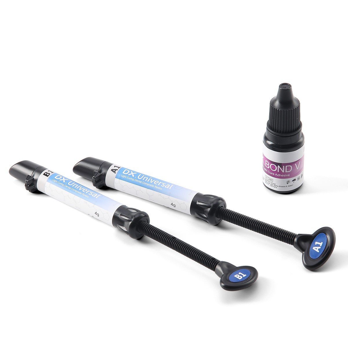 DENTEX Dental Light Cure Composite Resin Syringe Kit Shade A1 A2 A3 A3.5 B1