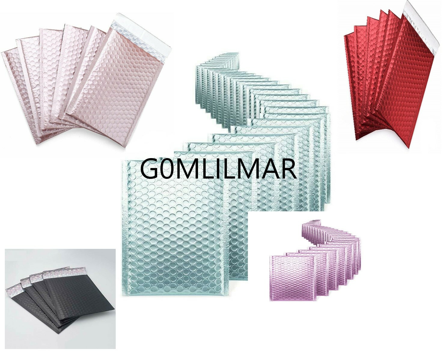 Any Size Color MATTE METALLIC Poly Bubble Mailers Mailing Padded Envelopes USA