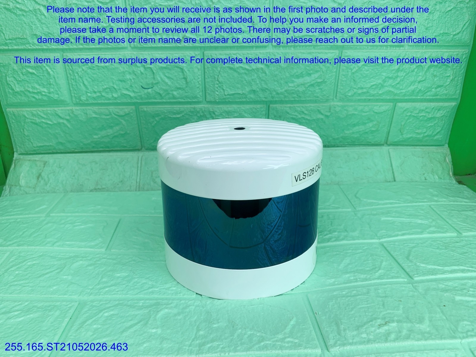 Velodyne VLS-128 LiDAR Sensor MISSING cables as in photos, sn:0025, DHL