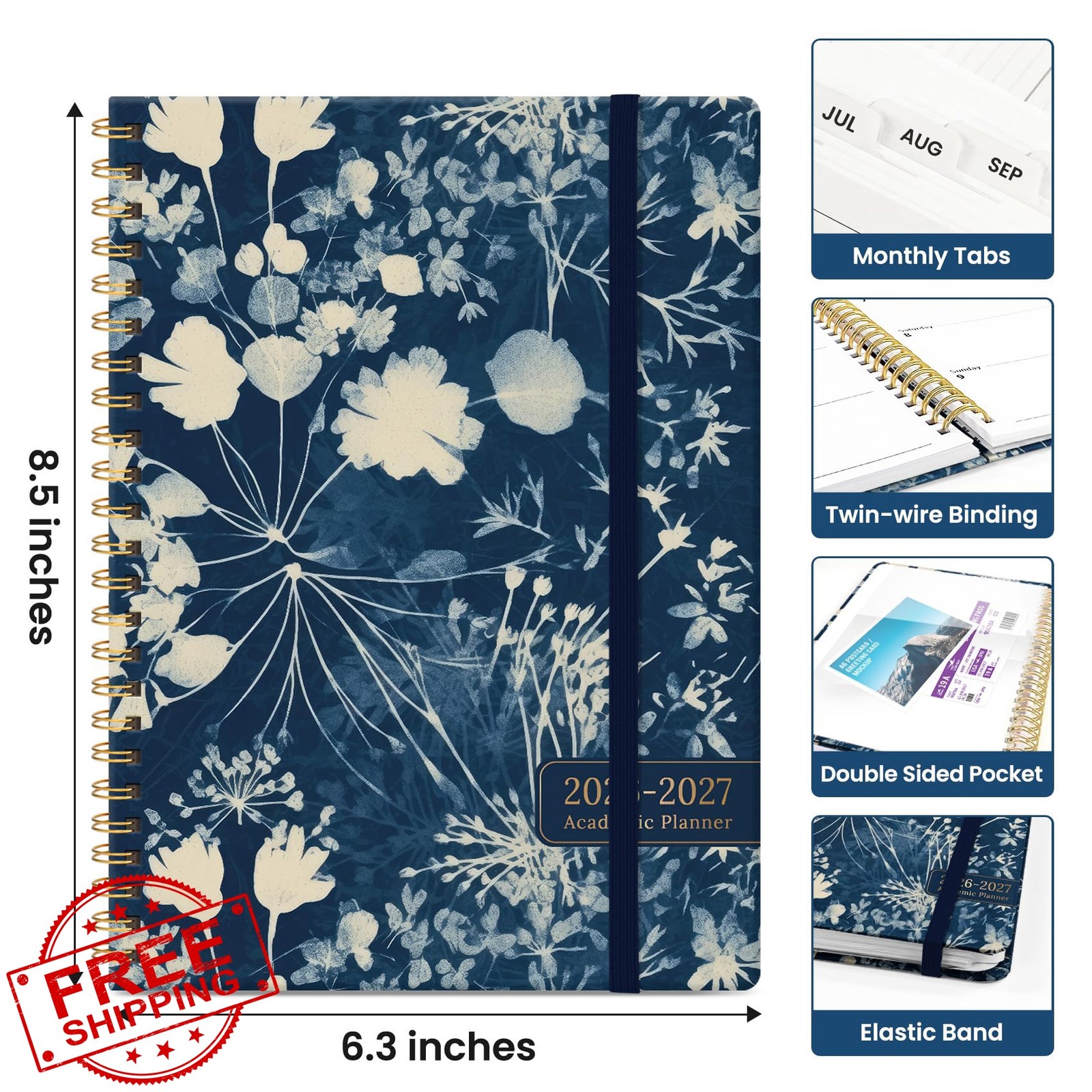 Taja Planner 2026-2027 H-Rustic Bloom Size a5