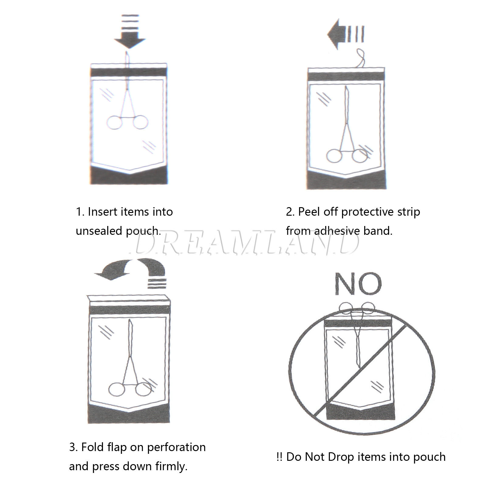 Self Seal Sterilization Pouches – Autoclave Sterilizer Bags 3.5×10 Tattoo