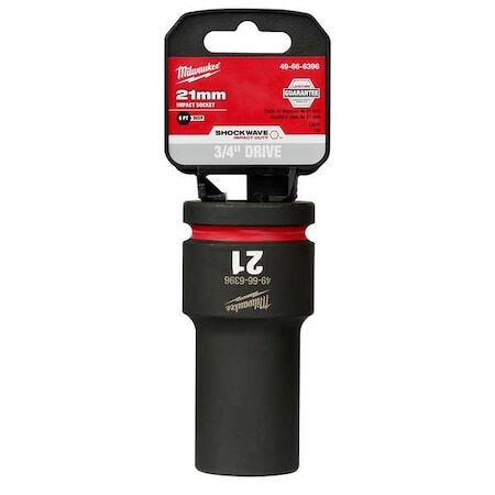 Milwaukee Tool 49-66-6396 3/4″ Drive Deep Impact Socket 21 Mm Size, Deep