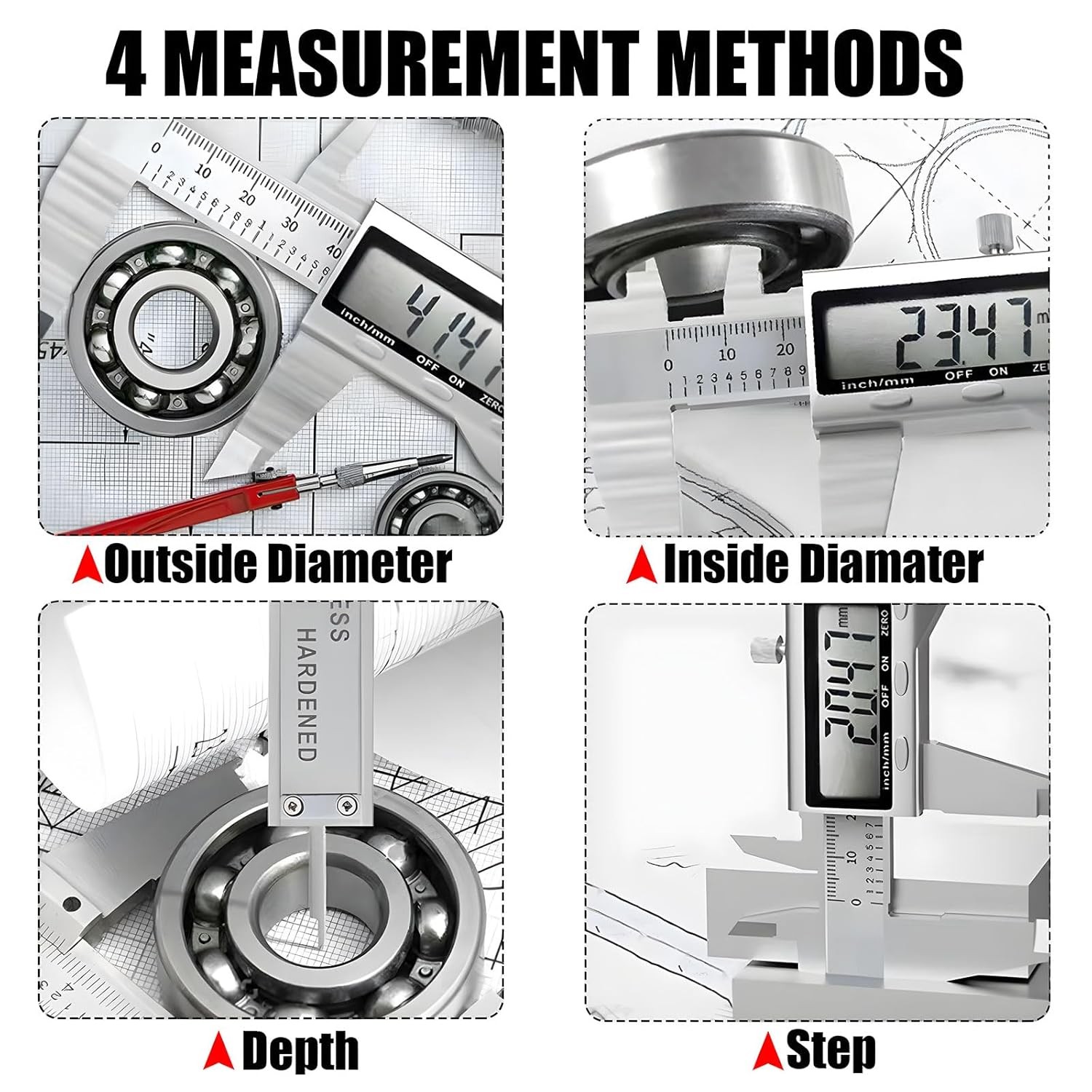 6″ 150mm Digital Caliper Micrometer LCD Gauge Vernier Electronic Measuring Tool