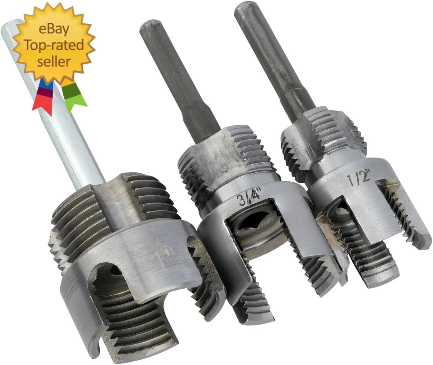 3 Pcs PVC Pipe Threader Kit Integrated Internal & External Pipe Thread Cutting T
