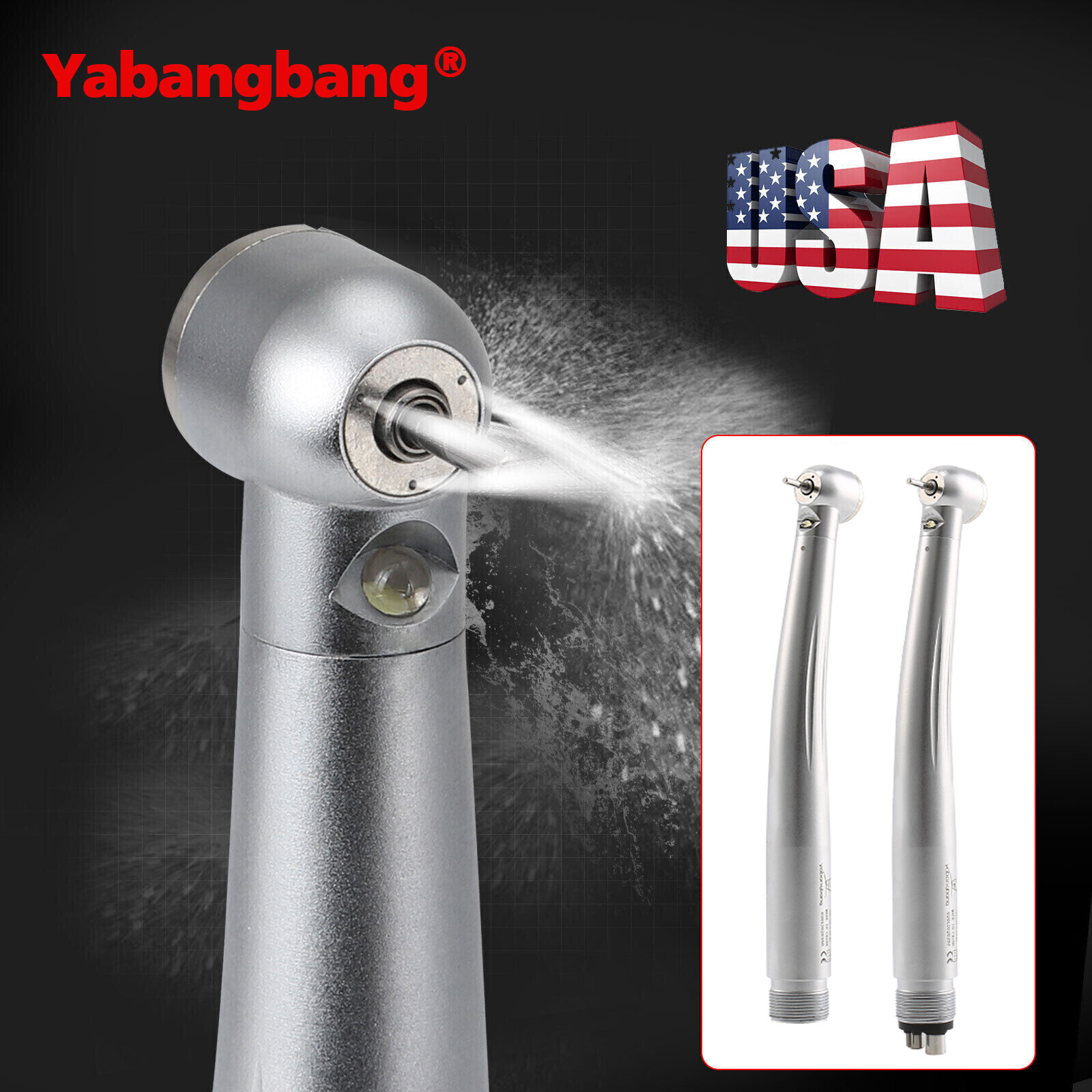 Pieza de mano LED turbina alta velocidad fibra óptica dental estilo NSK 2/4 Hole