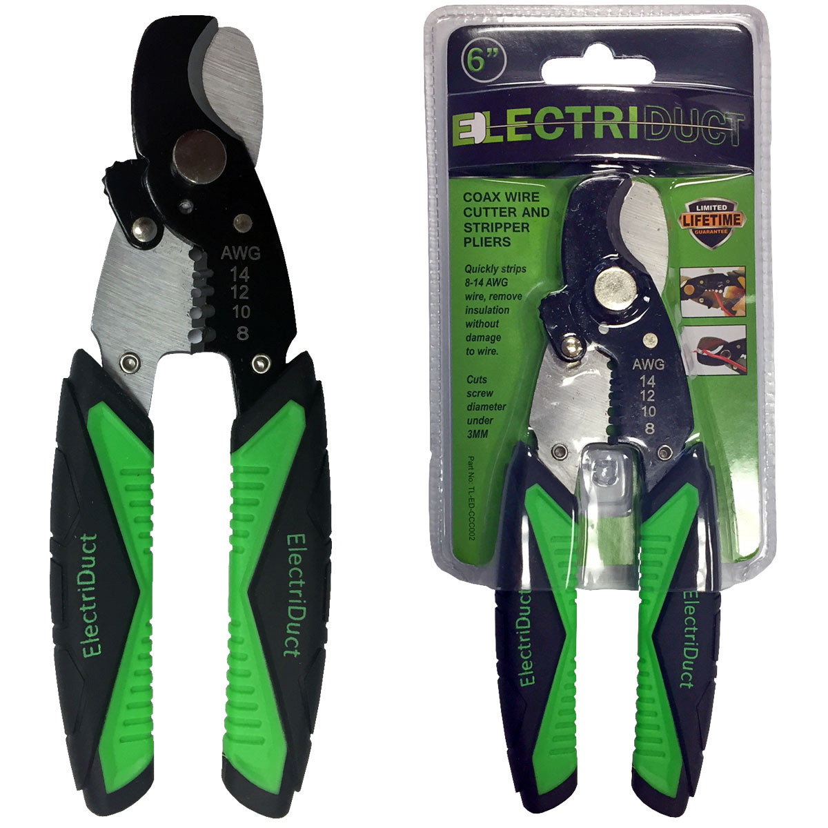 Coax Cable Cutter & Stripper Tool – One Hand Operation – Electriduct