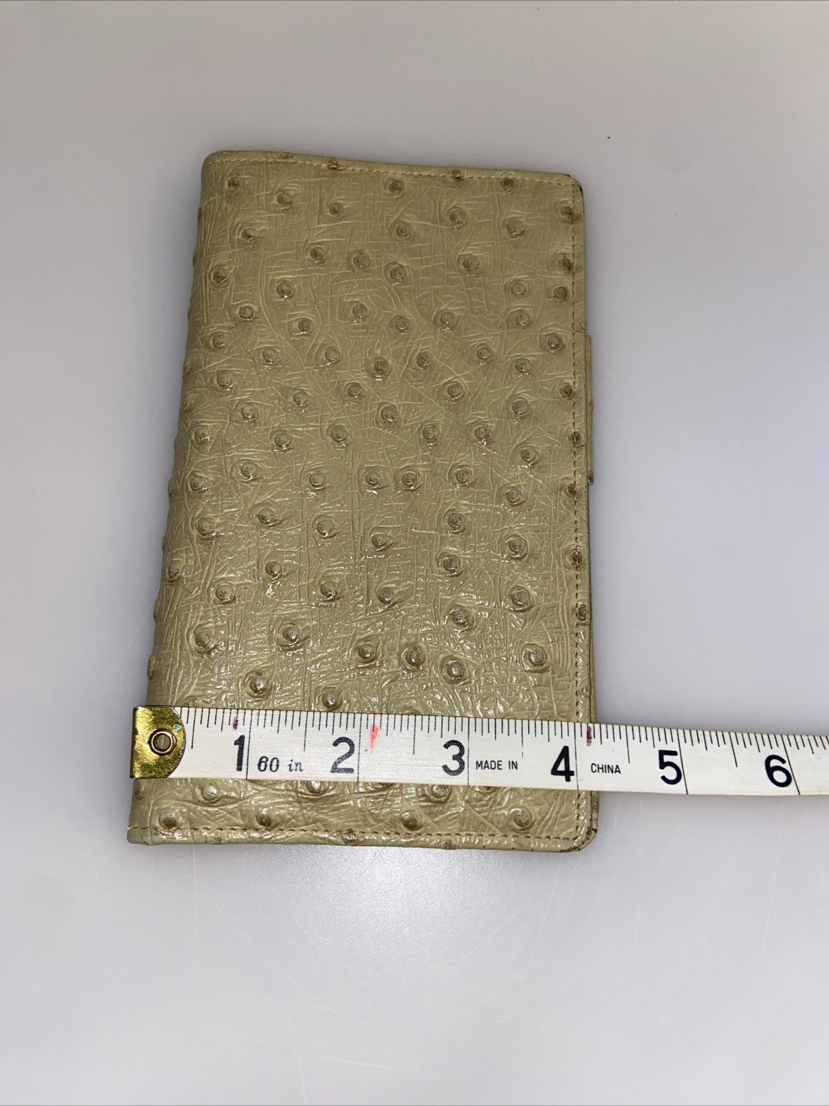 VTG Pigskin leather Pocket Day Planner Wallet/Checkbook senior Sz made canada