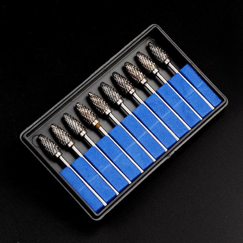 10 Pcs Dental Tungsten Carbide Steel Burs Acrylic Coarse Cutters 2.35mm L4 F6