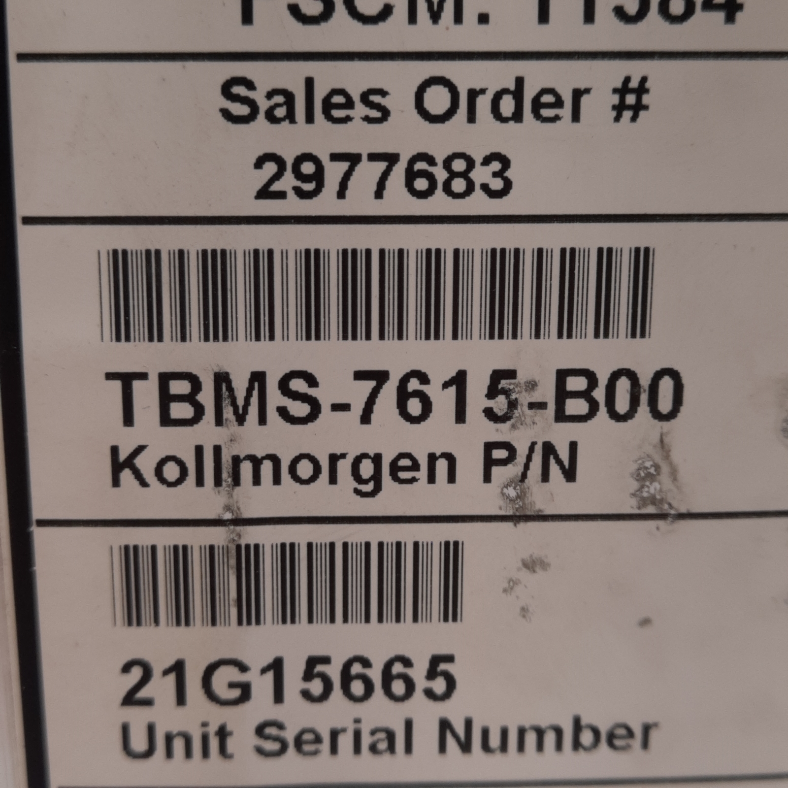 Kollmorgen TBMS-7615-B00 Frameless Motor, 24VDC 14.3A, 130oz-in, 76mm Frame