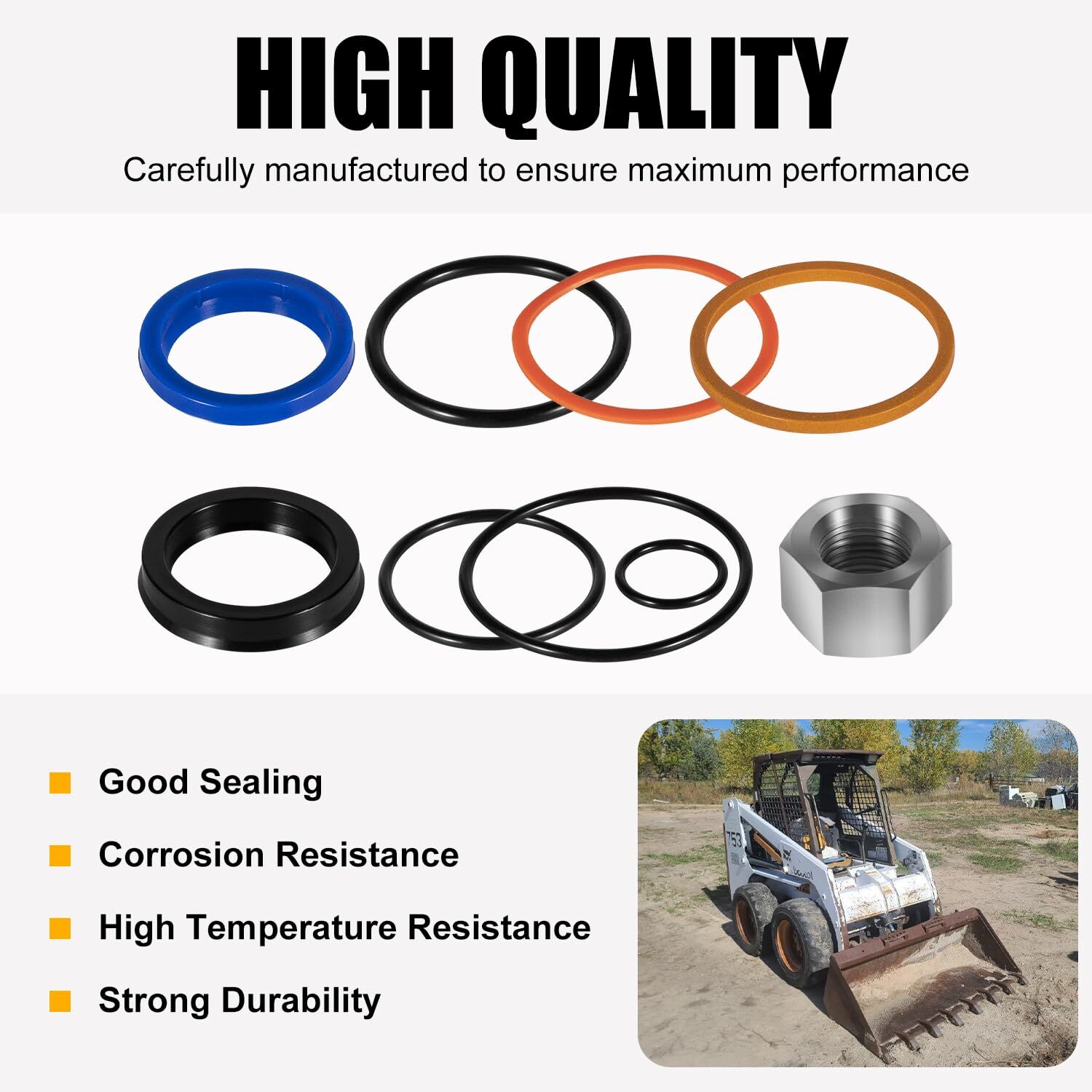 6803329 Hydraulic Lift Cylinder Seal Kit for Bobcat 742 743 753 444 500 520 642