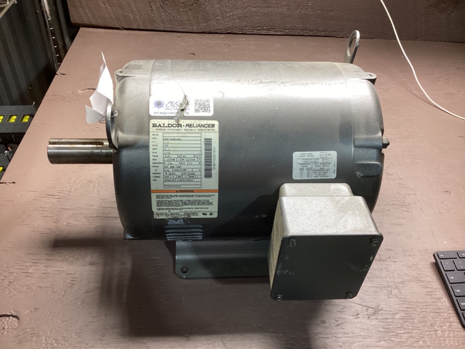 Baldor 7.5HP 3 Phase 1770 RPM 200-208v Enclosure OPSB Electric Motor