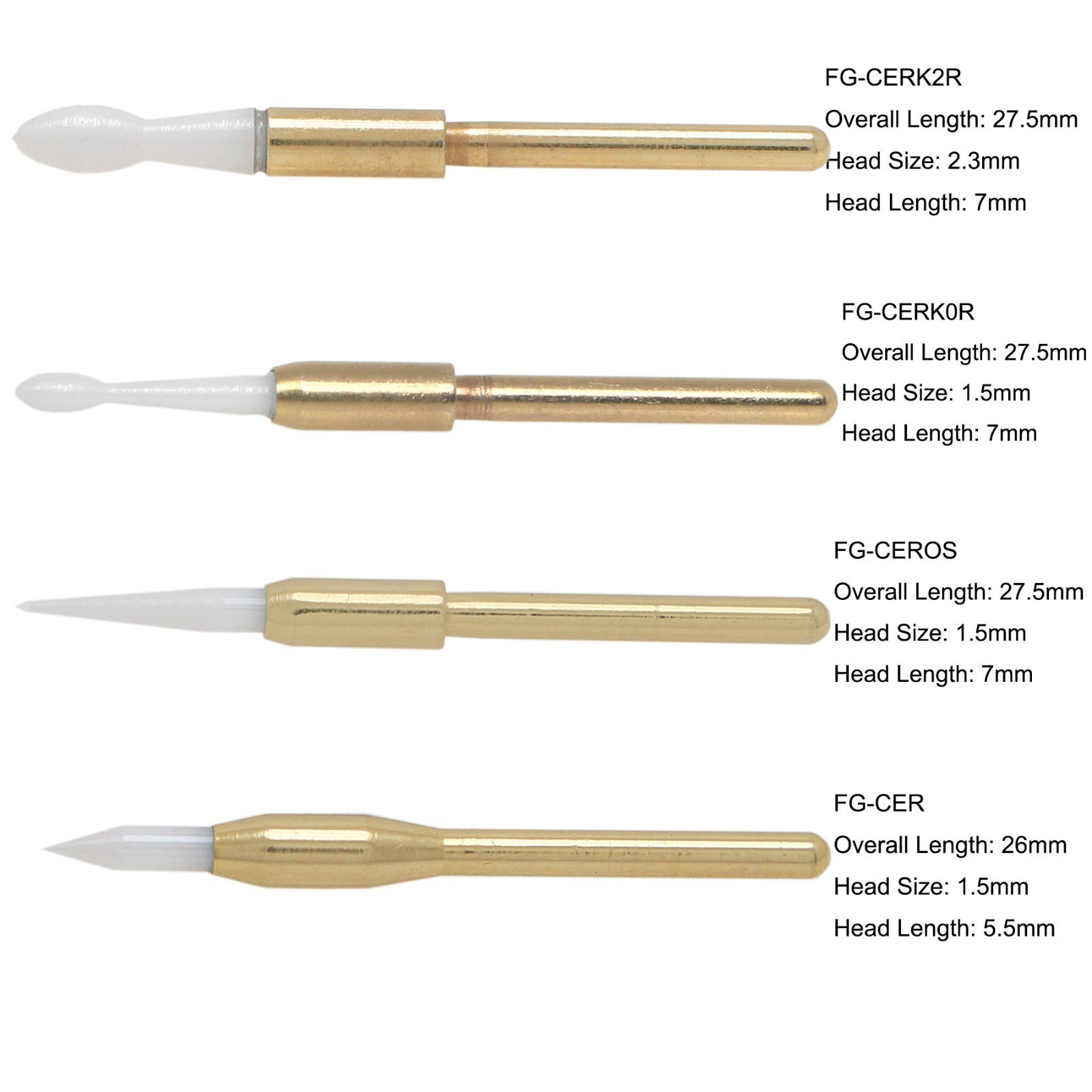 Dental Surgical Ceramic Soft Tissue Trimmer Bur for Gingivectomy 4PCS