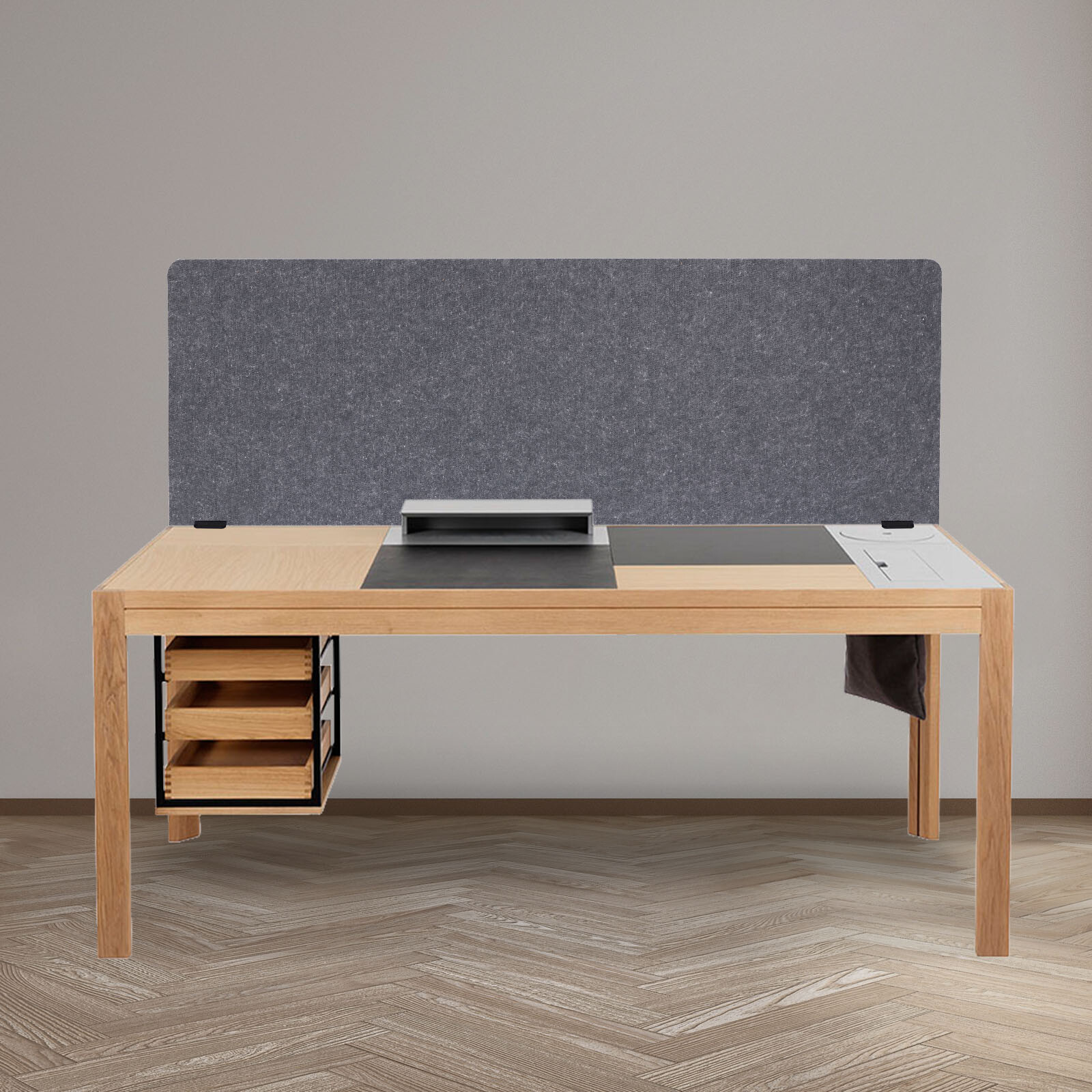 Office Partition, Polyester Desk Divider, Desktop Privacy Panel Table Mounted