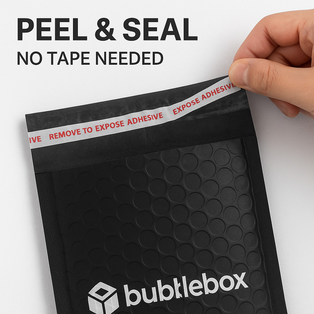 #0 Poly Bubble Mailers 6.5×10 Black Padded Shipping Envelopes for Small Business