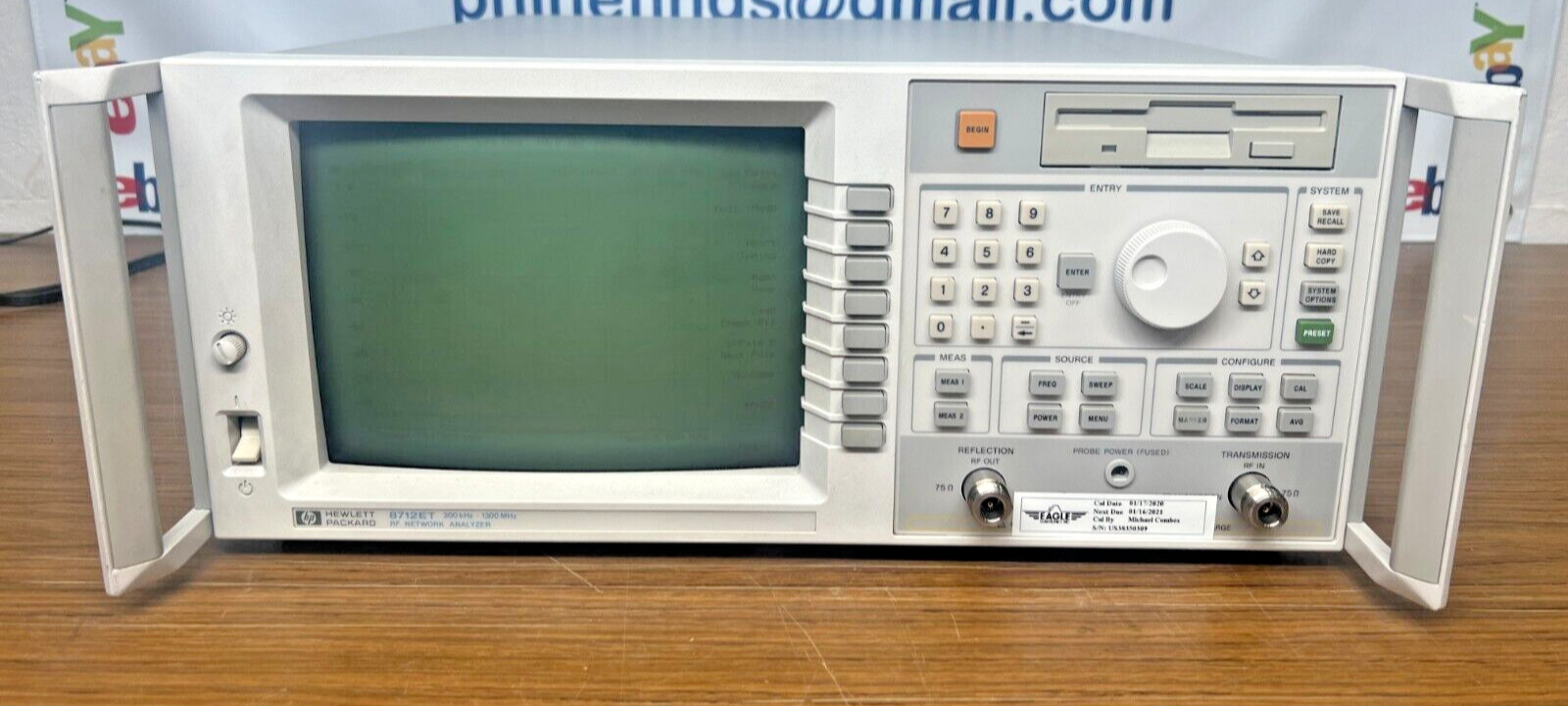 HP 8712ET RF Network Analyzer 300Khz – 1300Mhz OPT 1EC