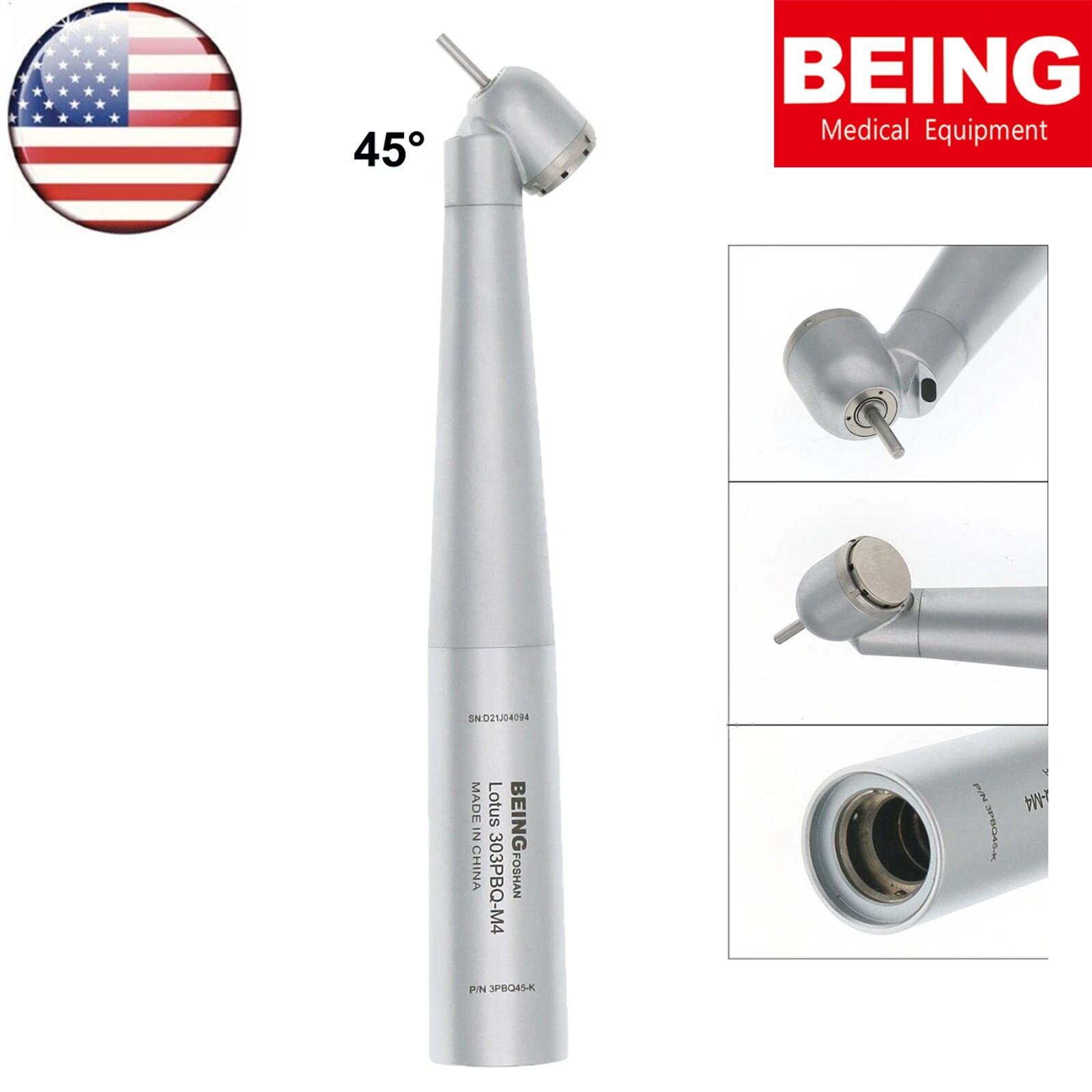 BEING Dental High Speed Fiber Optic Turbine Handpiece fit KAVO Coupler 4/6 Holes