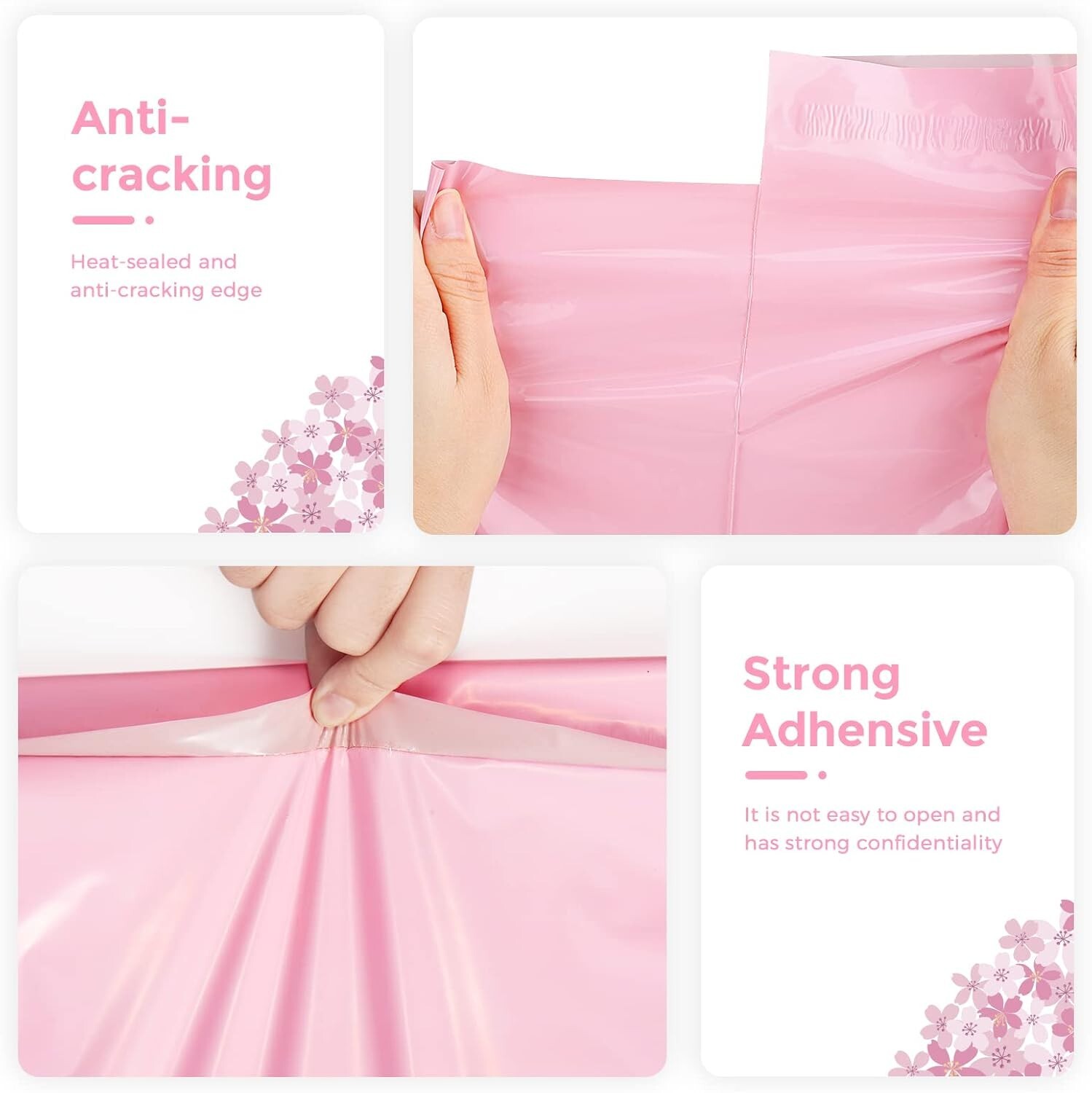 Small Poly Mailers Shipping Bags Mailing Bag Envelopes 10×13″ 200 Light Pink