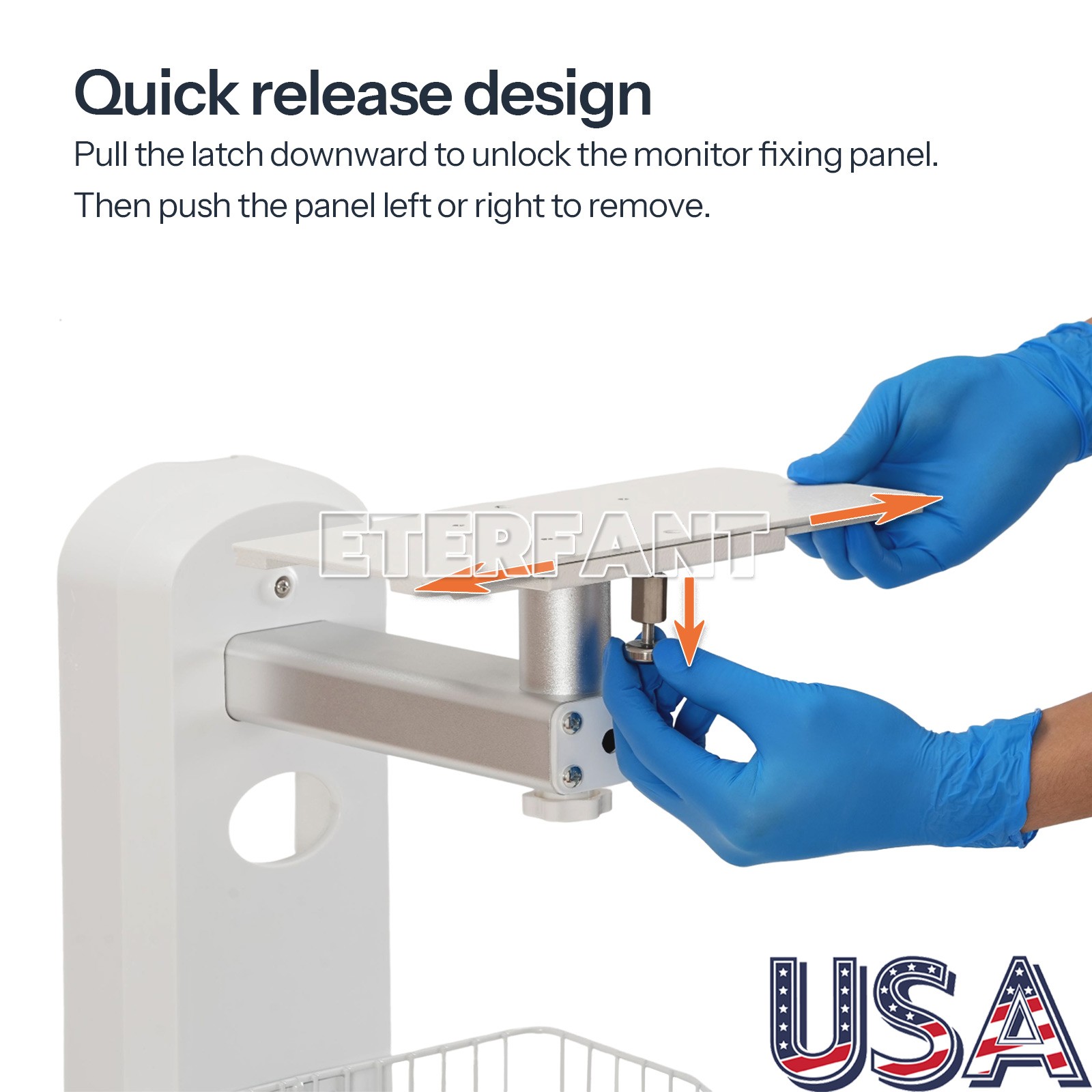 ETERFANT Medical Trolley Cart/Wall Mount Bracket is suitable for Patient Monitor