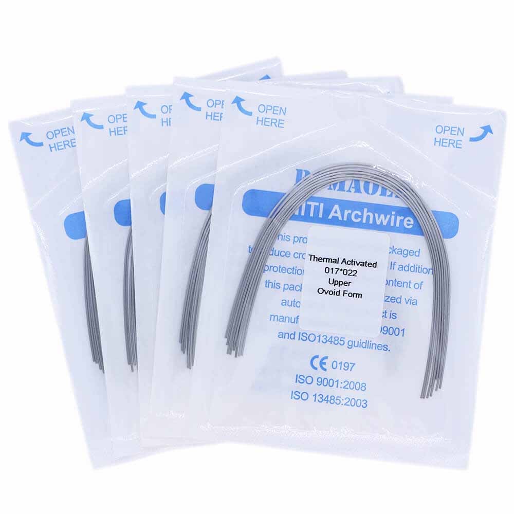 10×Dental Orthodontic Niti Thermal Activated Rectangular Arch Wires 17×25 Upper