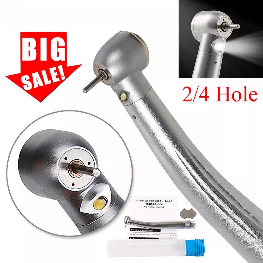 NSK Style Dental Fiber Optic LED E-generator High Speed Handpiece Turbine 4 HOLE