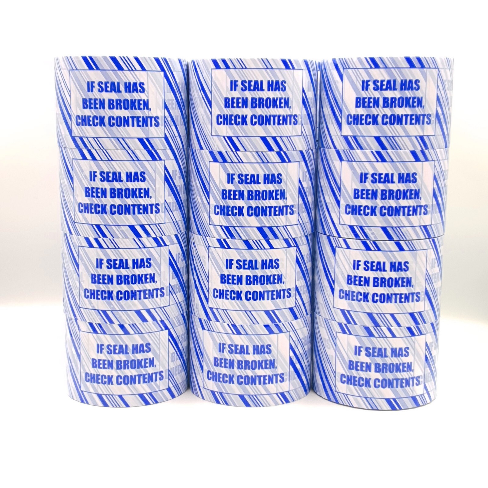 24 Rolls 3″ x 110 Yds Pre-Printed Tape”IF Seal HAS Been Broken,Check Contents”