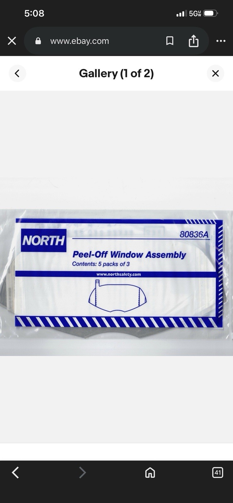 Honeywell North 80836A Peel-Away Lens Window For Full Face Piece (15 Per Pack)