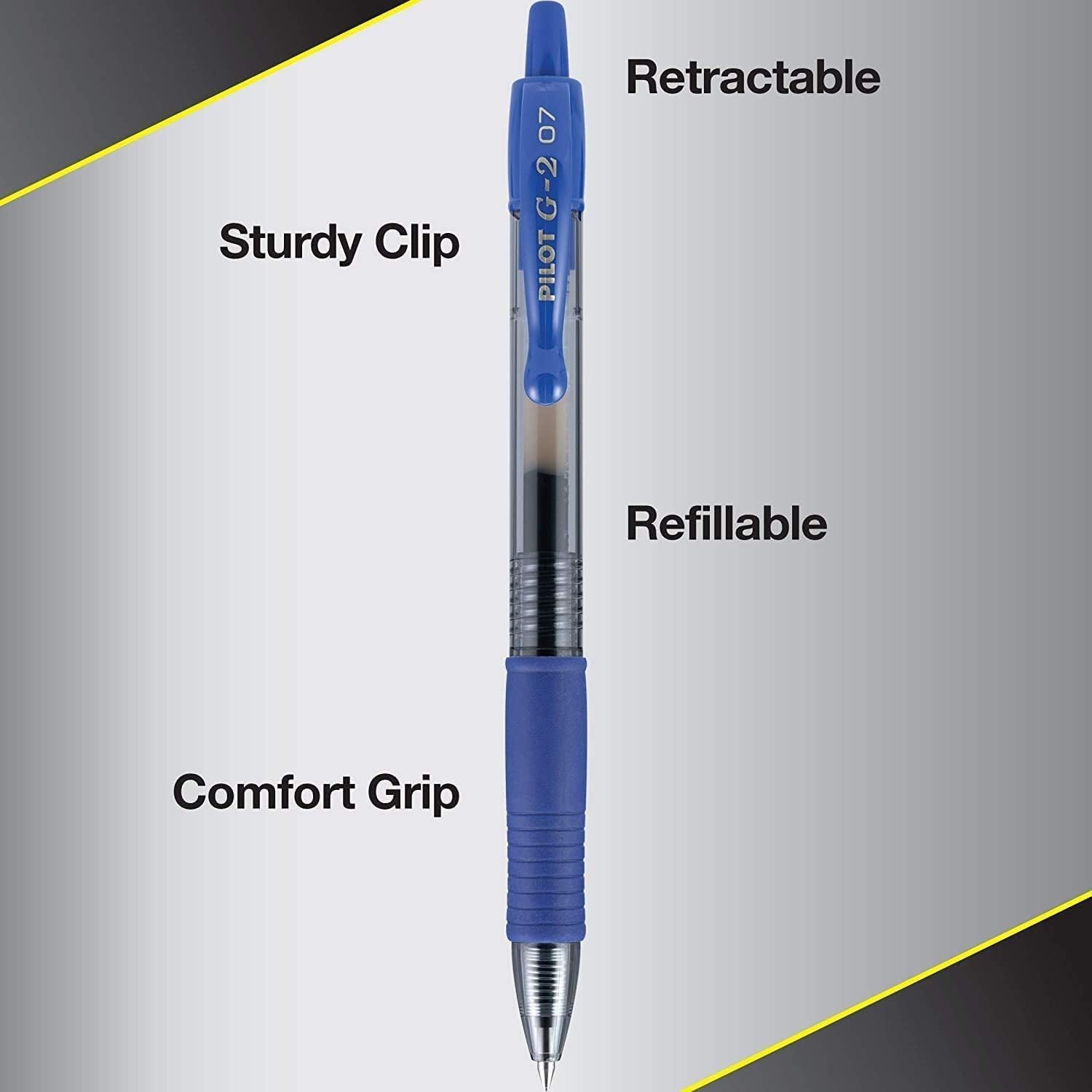 15 TOTAL Pilot G2 Gel Pens Blue Ink Fine 0.7mm 3 Packs of 5 Pens, Sealed, NEW