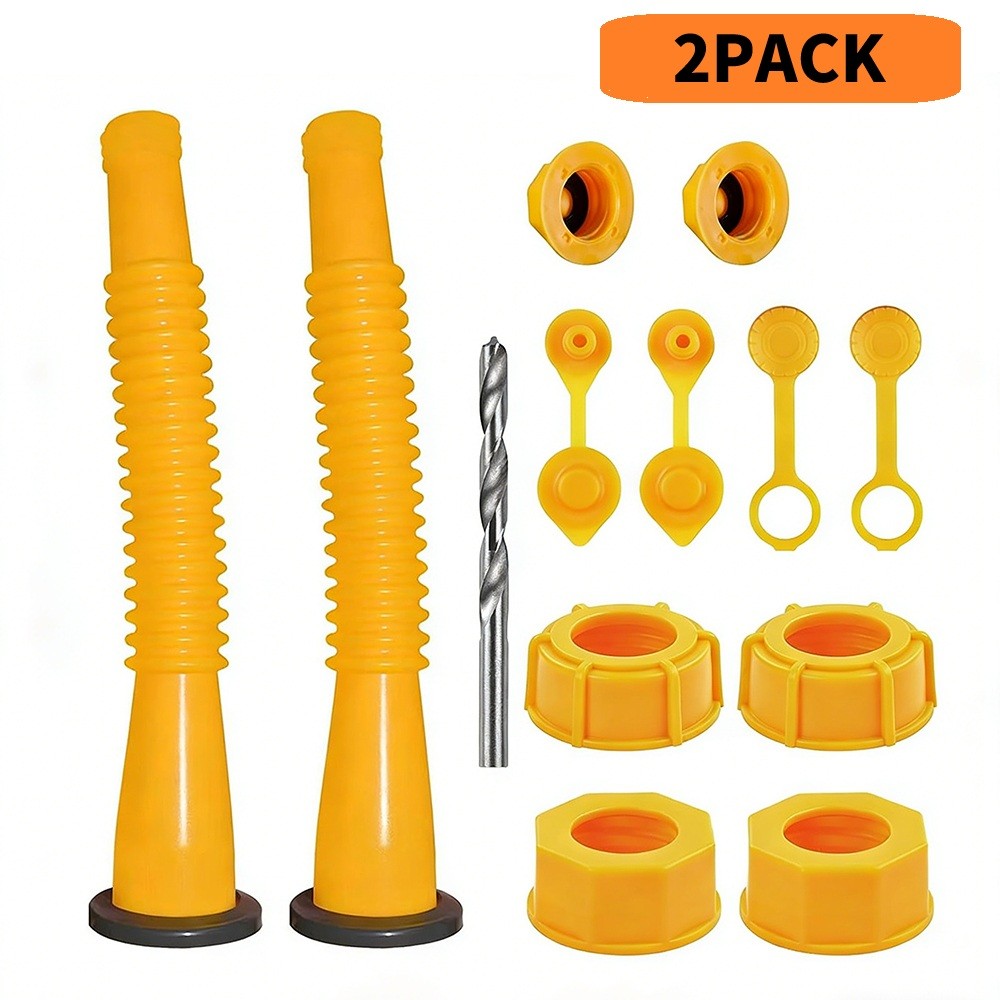 2pack Replacement Gas Can Spout Nozzle Vent Kit for Plastic Gas Cans Caps