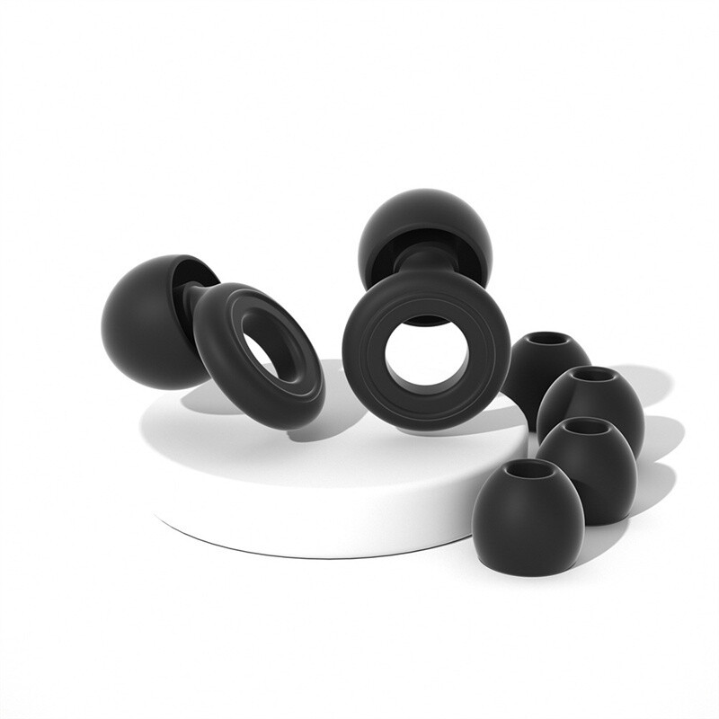 NEW Reusable Silicone Ear Plugs Noise Blocking Earplugs For Sleep, Study & Work