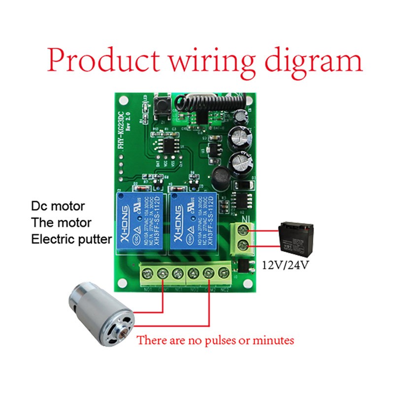 12V 24V Motor Linear Actuator Wireless Remote Controller Forward Reverse Control