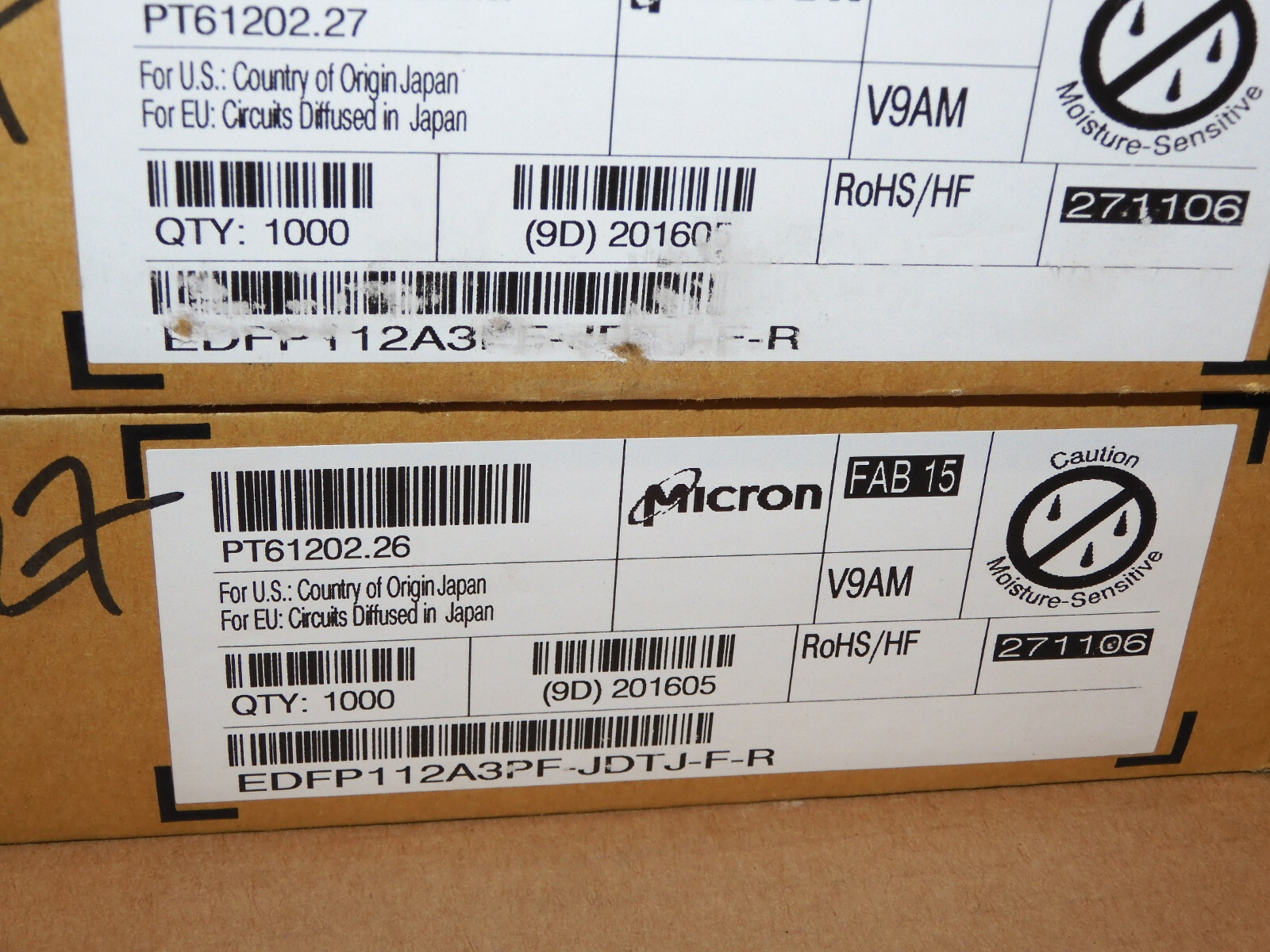 qty 1000 Micron EDFP112A3PF-JDTJ-F-R SDRAM Mobile LPDDR3 Memory IC 24Gb 192Mx128