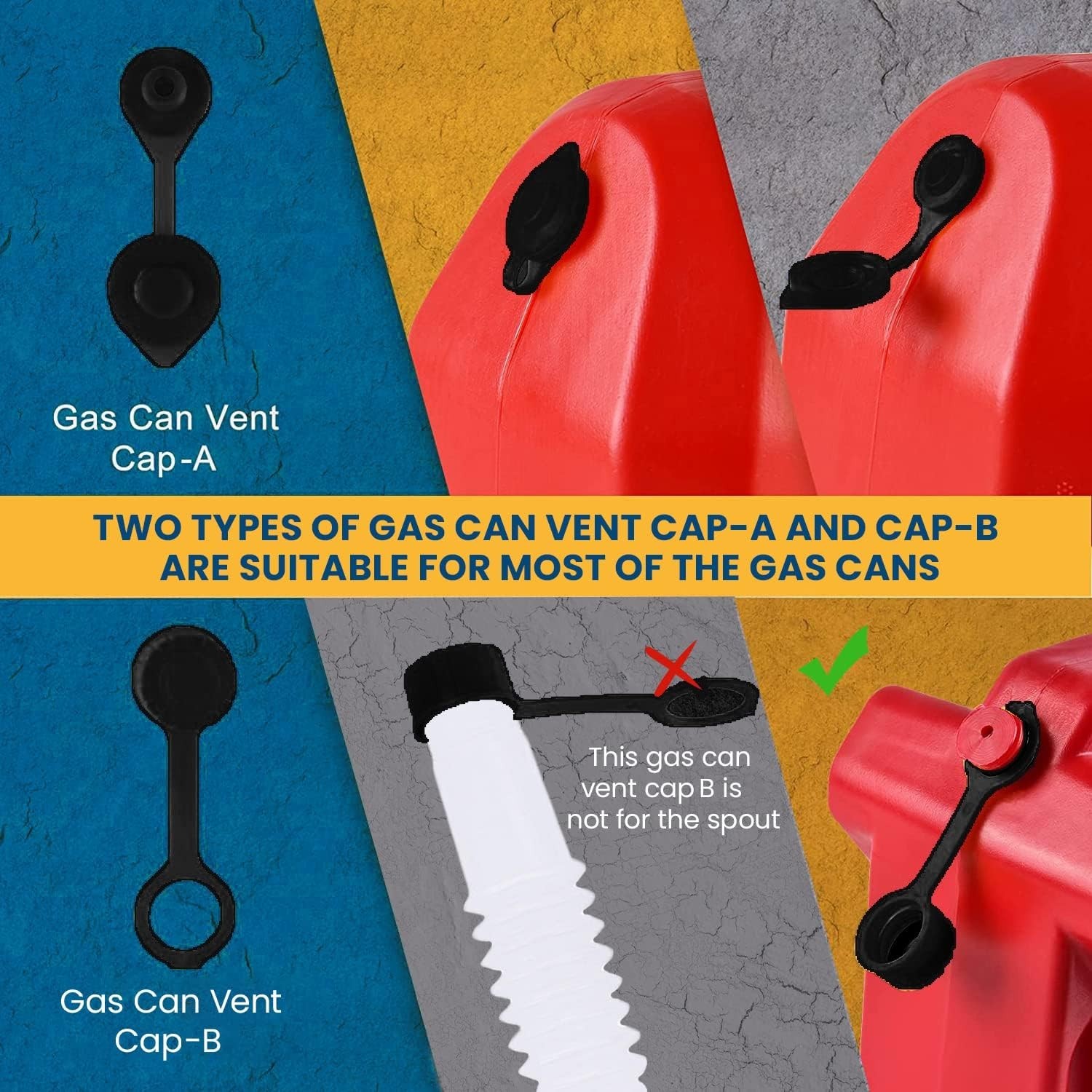 KP- 3 SETS EZ Pour Durable Gas Can Spout Replacement -Fits Midwest/Blitz/Scepter