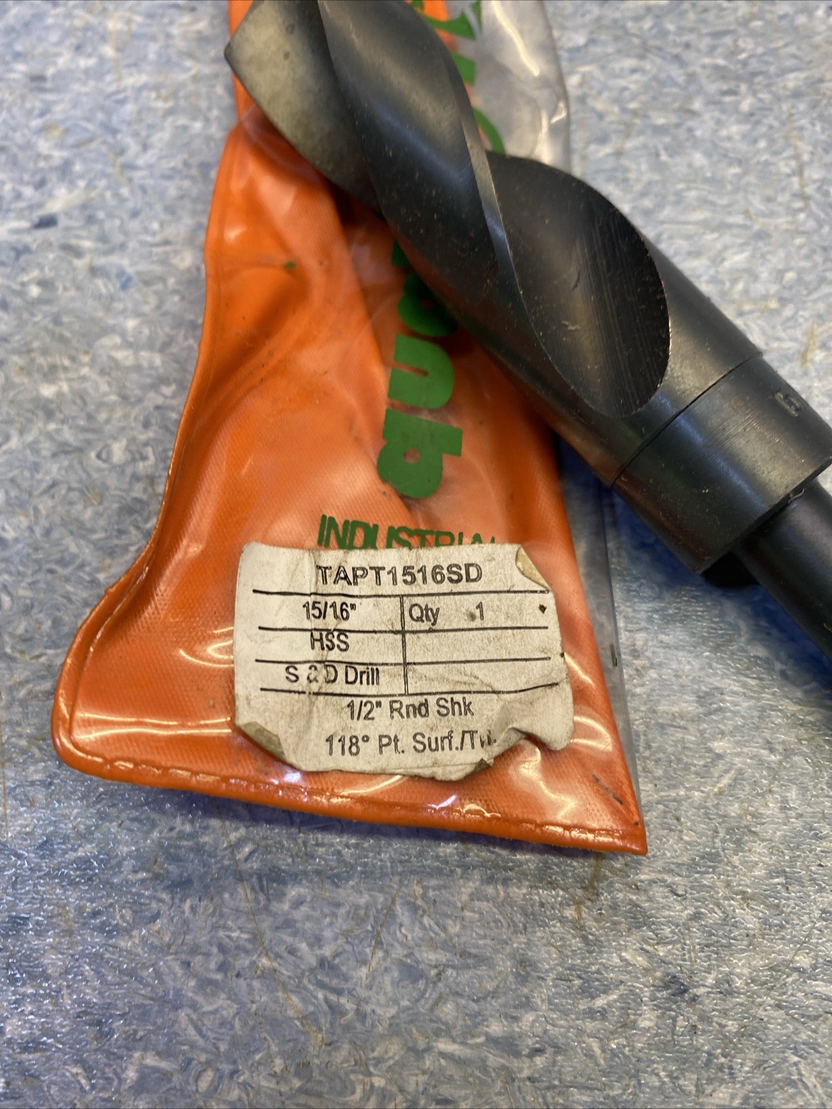 NEW QUALTECH TAPT1516sd 15/16 REDUCED 1/2″ SHANK HIGH SPEED STEEL HSS DRILL BIT